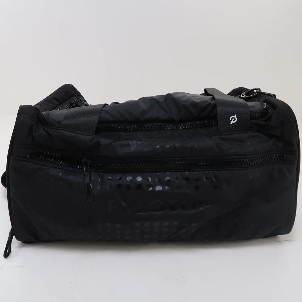 Peloton On The Go Duffle Bag  Black Travel Gym Puffed Shoe Compartment